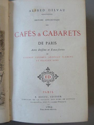 Alfred Delvau - Cafés & Cabarets De Paris 1st druk 1862