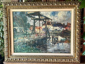 Armand Jamar. (1870-1940) - Le Pont, Antiek en Kunst