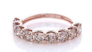 Zonder minimumprijs - Ring - 14 karaat Roségoud - 2.03ct.