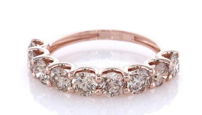 Zonder minimumprijs - Ring - 14 karaat Roségoud - 2.03ct., Bijoux, Sacs & Beauté, Bagues