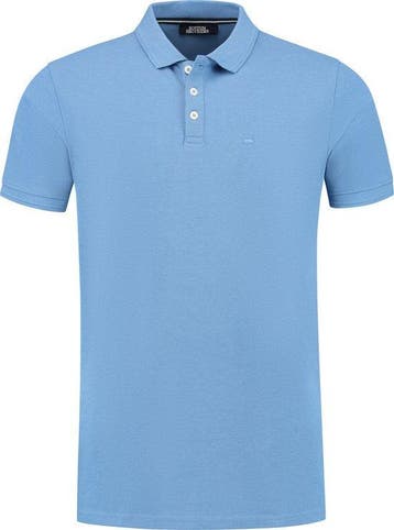 2dekans | Boston Brothers Gebreid Poloshirt - Blauw - Maat L, Kleding | Heren, Polo's, Ophalen of Verzenden, Nieuw