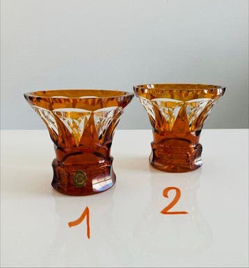 Cristal de Bohême - Vaas (2) - Kristal - Cristal Overlay