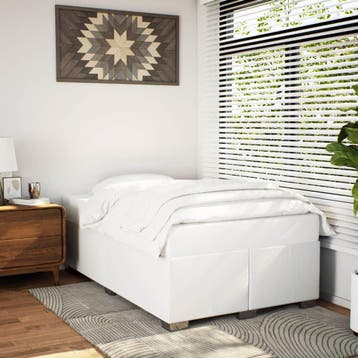 vidaXL Bedframe kunstleer wit 120x200 cm, Verzenden