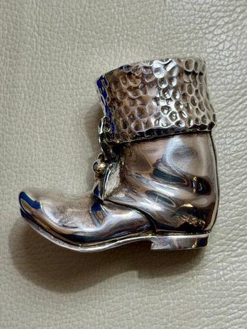Figurine - Boot Candleholder Hallmarked - Argent 970