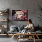 Darvis (XX) - El Tigre Blanco: Majestuosidad en Tonos Rosa
