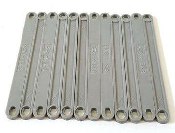 Vintage Fischertechnik I-strut 84.8 grijs – 12 stuks, Verzenden, Nieuw
