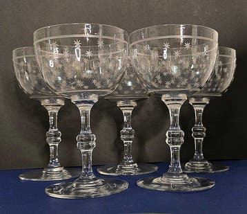Val Saint Lambert - Wijnglas (5) - Clarisse - Kristal -, Antiek en Kunst