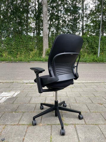 Steelcase Leap V2 Bureaustoelen - Zwart - Full Option, Verzenden, Bureaustoel