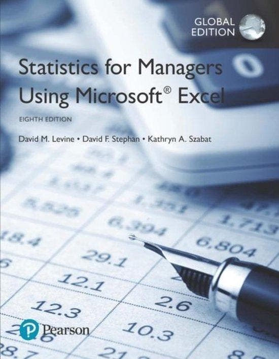 Statistics for Managers Using Microsoft Excel, Global, Boeken, Taal | Engels, Zo goed als nieuw, Verzenden