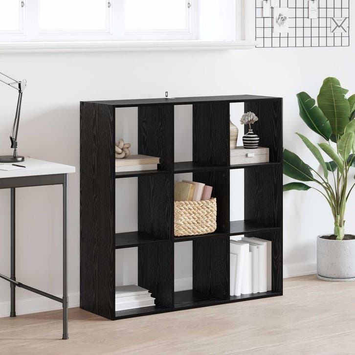 vidaXL Boekenkast Zwart eiken 102 x 32 x 102 cm, Huis en Inrichting, Kasten | Boekenkasten, Nieuw, Verzenden