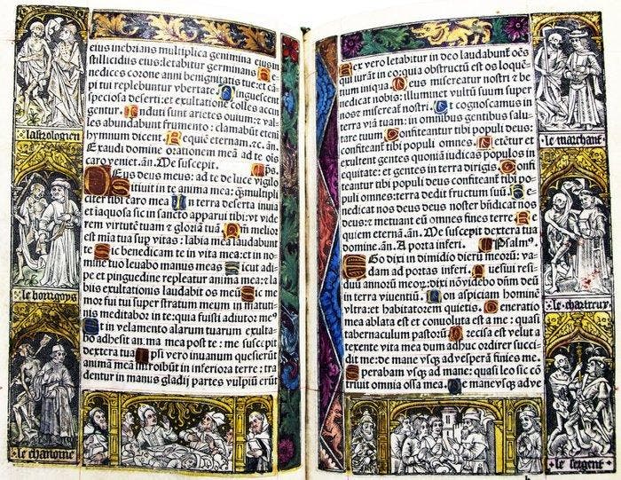 Illuminated Book of Hours - [Incunable] Painted on Parchment, Antiquités & Art, Antiquités | Livres & Manuscrits