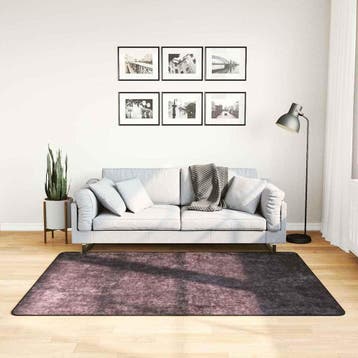 vidaXL Vloerkleed wasbaar 120x180 cm antracietkleurig, Huis en Inrichting, Verzenden, Nieuw