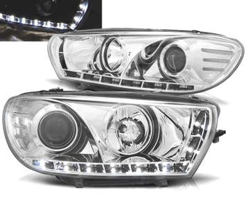 PHARES POUR VOLKSWAGEN VW SCIROCCO 08-14 DAYLIGHT FOND CHROM, Verzenden