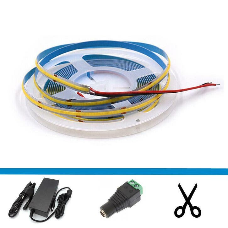 LED Strip COB - 5 Meter complete set - 2700k - warm wit - 3, Huis en Inrichting, Lampen | Overige, Ophalen of Verzenden