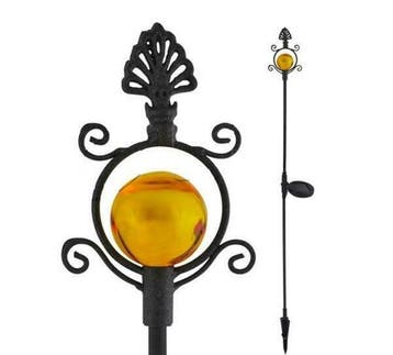 Vintage Solar Tuin Lamp Geel, Verzenden, Nieuw