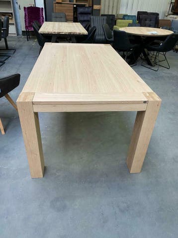 Santorini eettafel castle white, eik white wash  (nieuw), Huis en Inrichting, Nieuw, Eikenhout