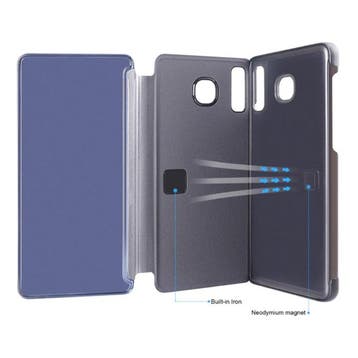 Huawei P30 Lite Smart Spiegel Flip Case Cover Hoesje Roze, Verzenden