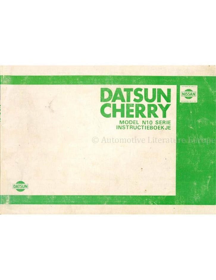 1980 DATSUN CHERRY (N10 SERIE) INSTRUCTIEBOEKJE NEDERLANDS, Autos : Divers, Modes d'emploi & Notices d'utilisation