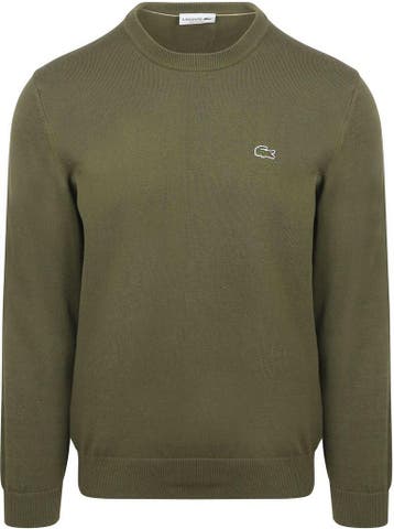 Lacoste Sweater Crewneck Olive maat Maat 52/54 (L) Heren, Verzenden