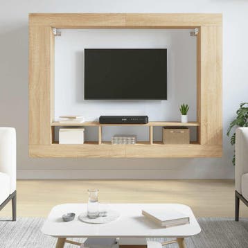 vidaXL Tv-meubel 152x22x113 cm bewerkt hout sonoma, Verzenden