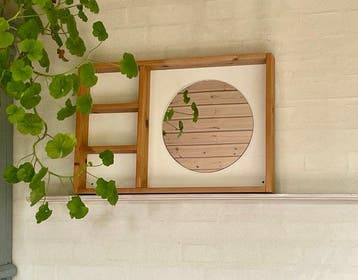 Miroir mural - Bois de pin - miroir d’armoire, Antiquités & Art