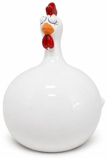 Wit kippenbeeldje - 40 cm, Verzenden, Nieuw