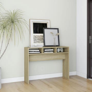 vidaXL Wandtafel 105x30x80 cm bewerkt hout sonoma, Huis en Inrichting, Tafels | Bijzettafels, Verzenden, Nieuw
