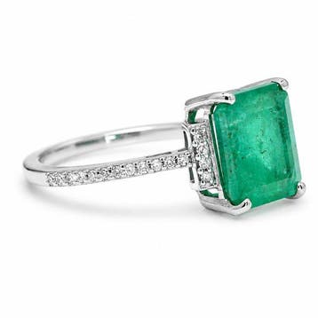 Zonder minimumprijs - Ring Platina - 2.60ct. tw. Smaragd -
