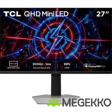 TCL 27P2A 27  QHD 200Hz Mini-LED IPS Gaming Monitor, Verzenden