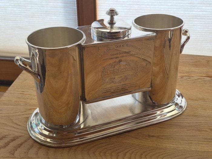 Wijnkoeler - Verzilverd messing, Antiek en Kunst, Curiosa en Brocante