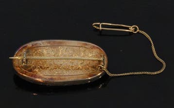 Broche - 14 karaat Geel goud Diamant (Natuurlijk) -