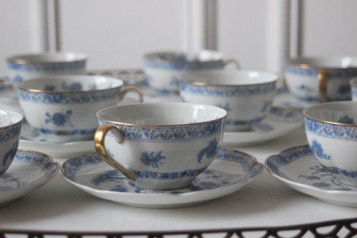 Theodore Haviland France - Theeservies (20) - 10 tasses à, Antiquités & Art, Antiquités | Meubles | Tables