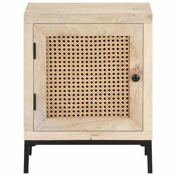 vidaXL Nachtkastje 40x30x50 cm massief mangohout en, Huis en Inrichting, Verzenden, Nieuw