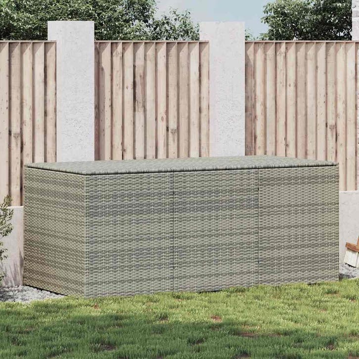 vidaXL Tuinbox 180x90x70 cm poly rattan grijs, Tuin en Terras, Bergingen en Tuinkasten, Nieuw, Verzenden