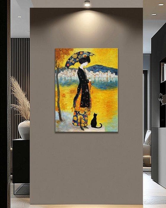 Pippo - The Parasols Shade, Antiek en Kunst, Kunst | Schilderijen | Modern
