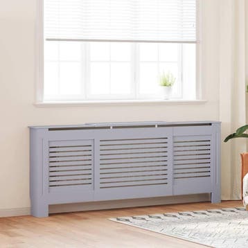 vidaXL Radiatorombouw 205 cm MDF grijs, Verzenden
