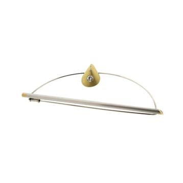 Platina broche met gouden bedel en diamanten; 0,80 ct., Bijoux, Sacs & Beauté, Broches, Ophalen of Verzenden