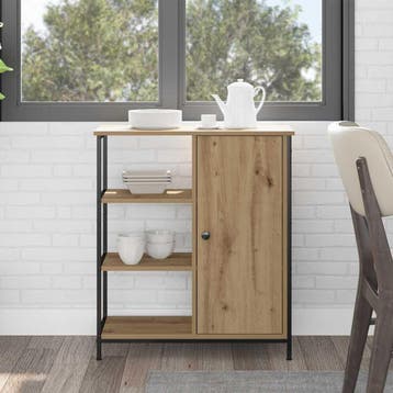 vidaXL Dressoir Artisan Eiken 70 x 30 x 80 cm, Verzenden, Nieuw