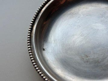 unknown - unknown - Schaal (2) - round beaded rim - Zilver, Antiek en Kunst