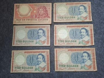 Nederland. - 19 banknotes - various dates (Zonder