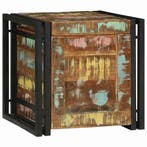 vidaXL Opbergbox Bruin en Zwart 40 x 40 x 40 cm Massief, Verzenden, Nieuw