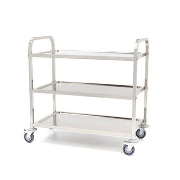 Chariot en acier inoxydable - 3 étagères - Rénové, Verzenden, Autres types