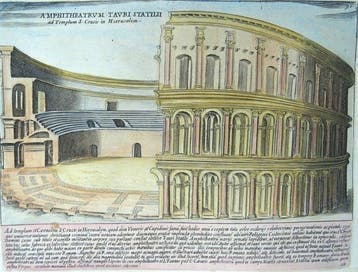 Italië - Rome, Campus Martius, Amfitheater van Statilius, Boeken, Nieuw