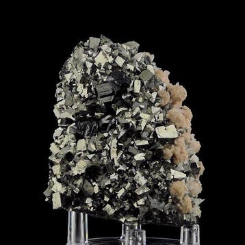 Arsenopirite, rhodochrosite, quartz & sphalérite - mine de