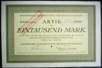 Duitsland. 20 x German Stocks + Bonds