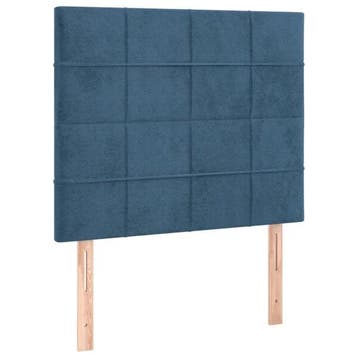 2x Hoofdbord donkerblauw | Tweede kansje, OP = OP, Klassiek, Zo goed als nieuw, Stof, 100 cm