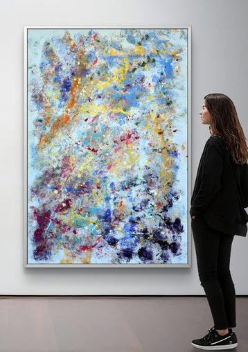 Irena Lenartowicz - Composition with Gold - XXL, Antiek en Kunst, Kunst | Schilderijen | Modern