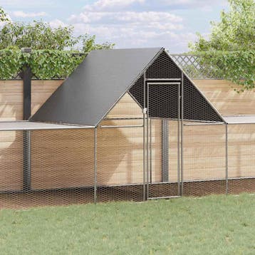 vidaXL Kippenren 10x2x2 m gegalvaniseerd staal, Verzenden, Nieuw