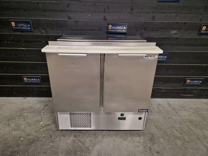 Koelwerkbank | saladette koeling | Alinox | 2-deurs | 230V |, Zakelijke goederen, Horeca | Keukenapparatuur, Gebruikt, Koelen en Vriezen