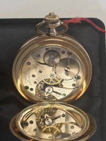 Omega - Taschenuhr vergoldet ca. 1928 - 1900-1949